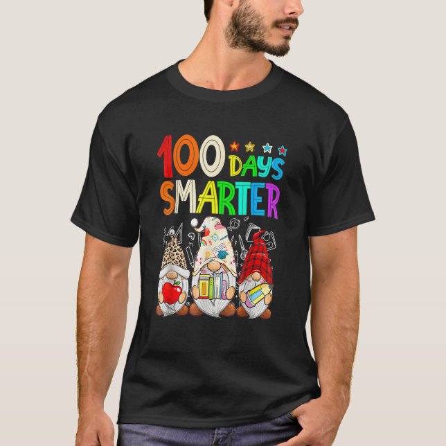 Camiseta 100 Days Y'all Gnomes Happy 100th Day Of School Sm (Anverso)