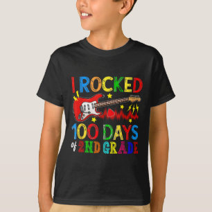 Camiseta 100° Día de 2º Grado 100 Días Escuela B Guitar Lo