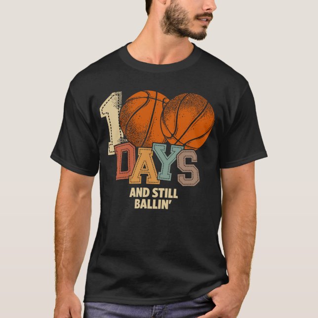 Camiseta 100° Día de Celebración Escolar con tema de balonc (Anverso)