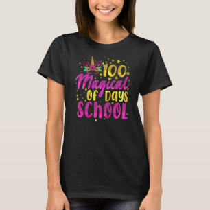 Camiseta 100° día de clase de Chicas unicornios 100 mágicos