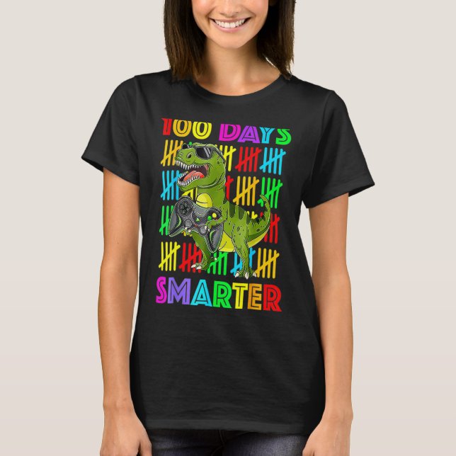 Camiseta 100° Día de Dinosaurio Escolar en 100 días (Anverso)