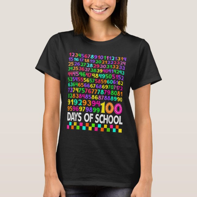 Camiseta 100° Día De Enseñanza 100 Días Math Num (Anverso)