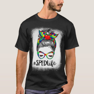 Camiseta 100° Día De Enseñanza Desordenada Bun SPED Autismo