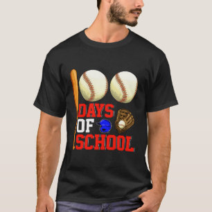 Camiseta 100° Día De Enseñanza Escolar De Béisbol Estudiant