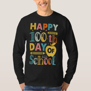 Camiseta 100° Día De Enseñanza Escolar Niños Felices 100