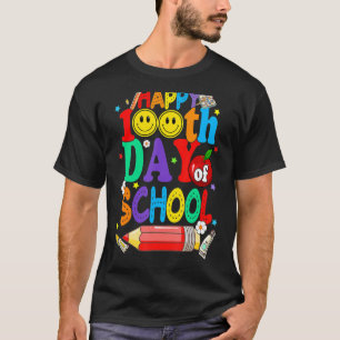 Camiseta 100° Día De Enseñanza Escolar Niños Felices 100