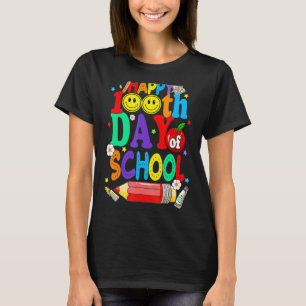 Camiseta 100° Día De Enseñanza Escolar Niños Felices 100