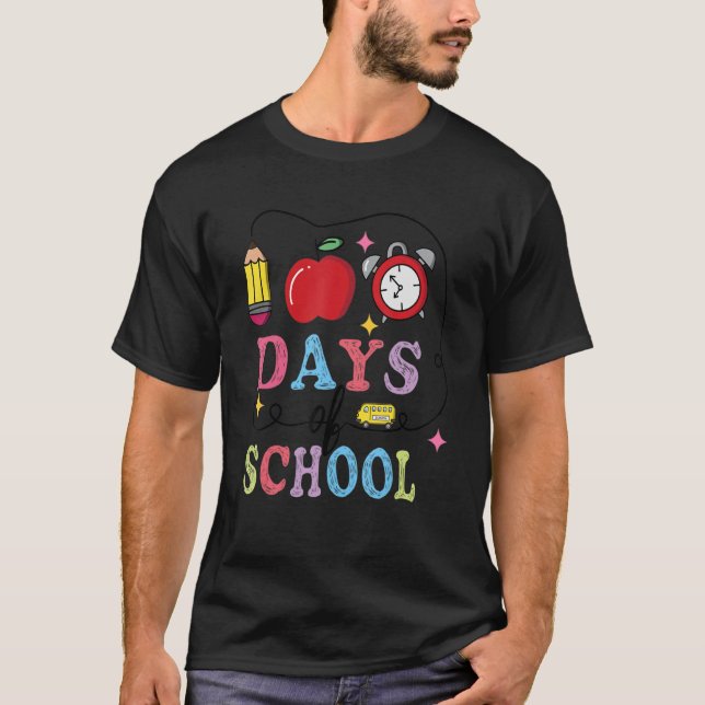 Camiseta 100° Día De Enseñanza Escolar Niños Felices 100 (Anverso)