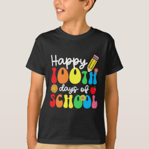 Camiseta 100° Día De Enseñanza Escolar Niños Felices 100