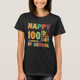 Camiseta 100° Día de la Educación de los Niños Niños Felice
