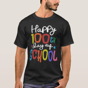 Camiseta 100° Día de la Educación de los Niños Niños Felice