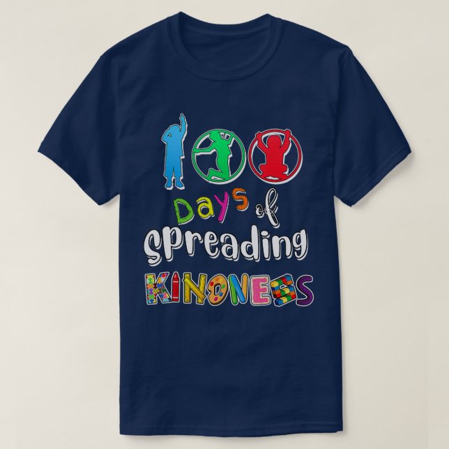 Camiseta 100° Día de la Escuela 100 días de generosidad (Diseño del anverso)