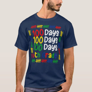 Camiseta 100° Día de la Escuela 6° grado Niños Chicas Estud