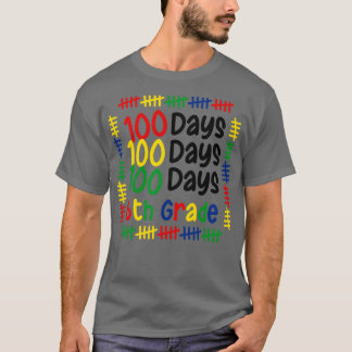 Camiseta 100° Día de la Escuela 6° grado Niños Chicas Estud