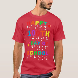 Camiseta 100° Día de la Escuela Braille invierte visualment
