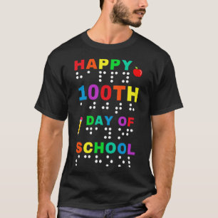 Camiseta 100° Día de la Escuela Braille invierte visualment