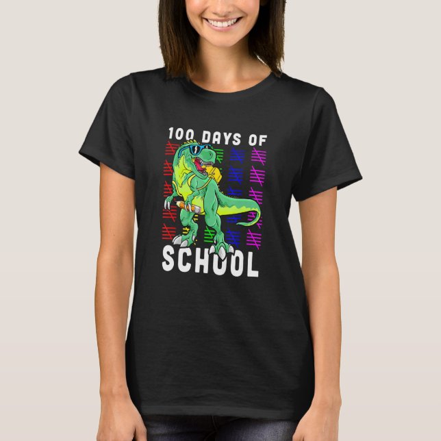 Camiseta 100° Día de la Escuela contando niños maestros de  (Anverso)