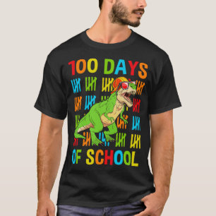 Camiseta 100° Día de la Escuela Dinosaurio TRex Juventud