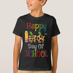 Camiseta 100° Día De La Escuela Leopard Print Teacher Stude