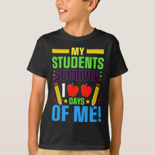 Camiseta 100° Día De La Escuela Mi Estudiante Sobrevivió 10