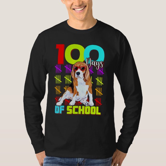 Camiseta 100° Día De La Escuela Niños Beagle Costume (Anverso)