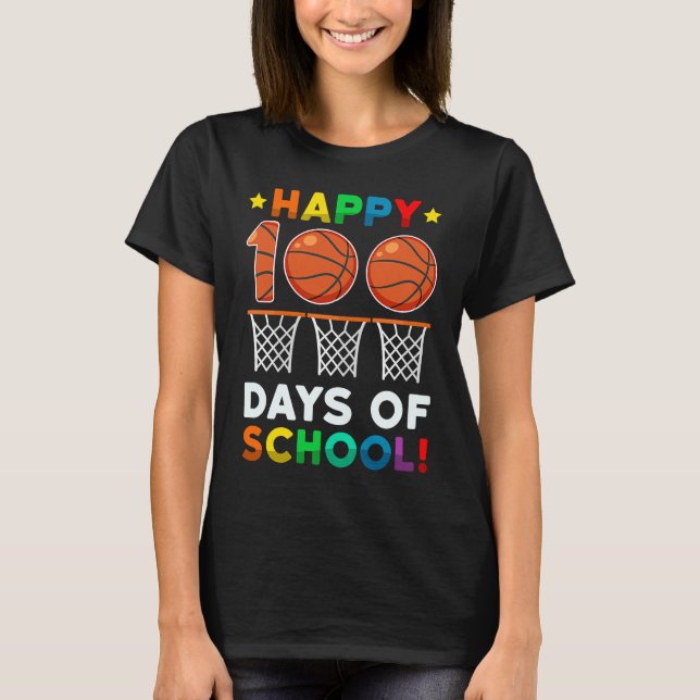 Camiseta 100° Día de la Escuela Niños Chicas de Baloncesto  (Anverso)