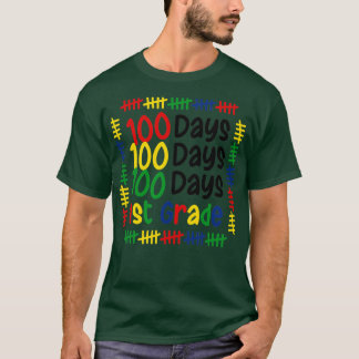 Camiseta 100° Día De La Escuela Niños Chicas De Primer Grad
