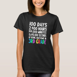 Camiseta 100° Día de la Escuela Niños de tercer grado 100 d