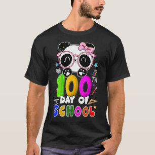 Camiseta 100° Día De La Escuela Panda Maestro Virtual De Ap