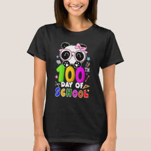 Camiseta 100° Día De La Escuela Panda Maestro Virtual De Ap