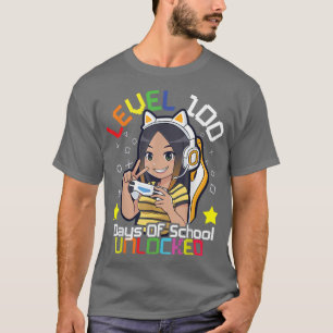 Camiseta 100° Día de la Escuela para Chicas ama a Anime y V