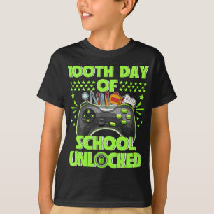 Camiseta 100° Día De La Escuela Para Niños Video Juegos Chi