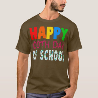 Camiseta 100° Día de la Escuela para Profesores Niños Chica