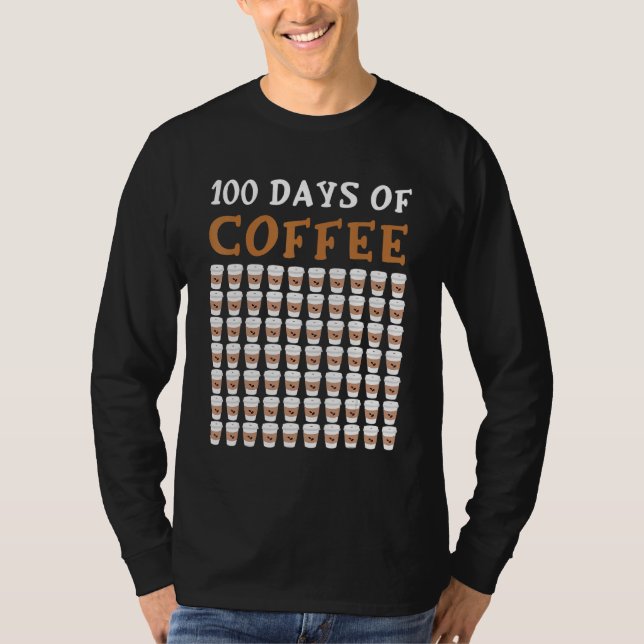 Camiseta 100° Día De La Escuela Profesor De Café 100 Copa D (Anverso)