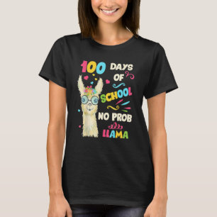 Camiseta 100° Día De La Escuela Sin Prob Lama 100 Días Más 