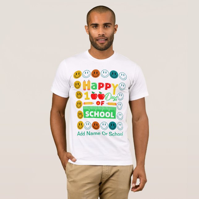Camiseta 100° Día de la Escuela Sonrisa (Anverso completo)