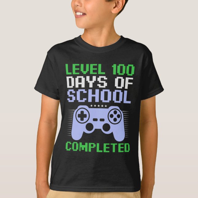 Camiseta 100° Día De La Escuela Terminado Para Niños (Anverso)