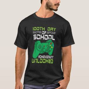 Camiseta 100° Día De Logro Escolar Desbloqueado Para Un V