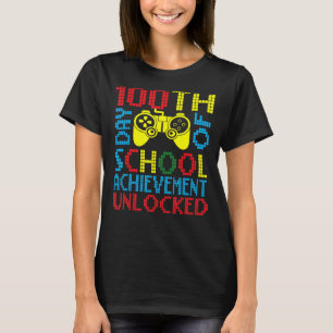 Camiseta 100° Día De Logro Escolar Desbloqueados Juegos B