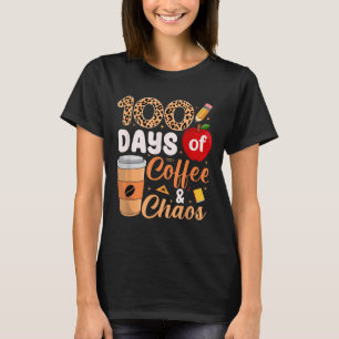 Camiseta 100° Día De Los Niños Maestros 100 Días De Café A