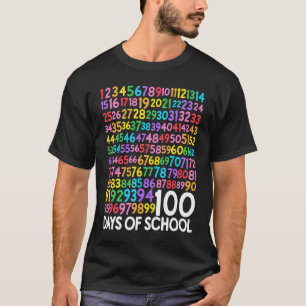 Camiseta 100° Día de los niños maestros 100 días matemática