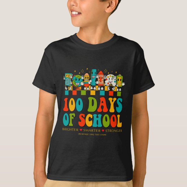Camiseta 100° Día De Maestros Escolares Más Inteligentes (Anverso)