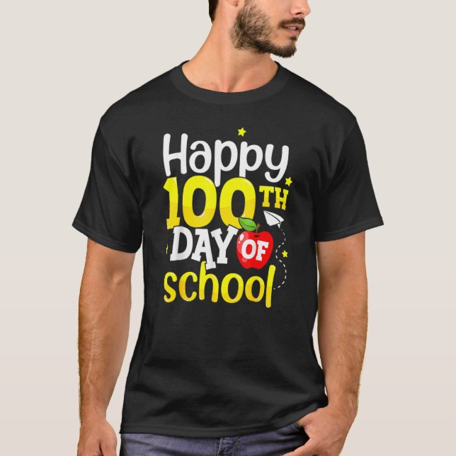 Camiseta 100° Día De Maestros Niños Chicas Niños Felices (Anverso)