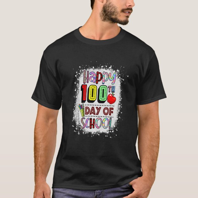 Camiseta 100° Día de maestros niños felices 100 días (Anverso)