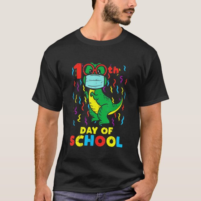 Camiseta 100° Día De Traje Escolar En Máscara 100 Días Trip (Anverso)