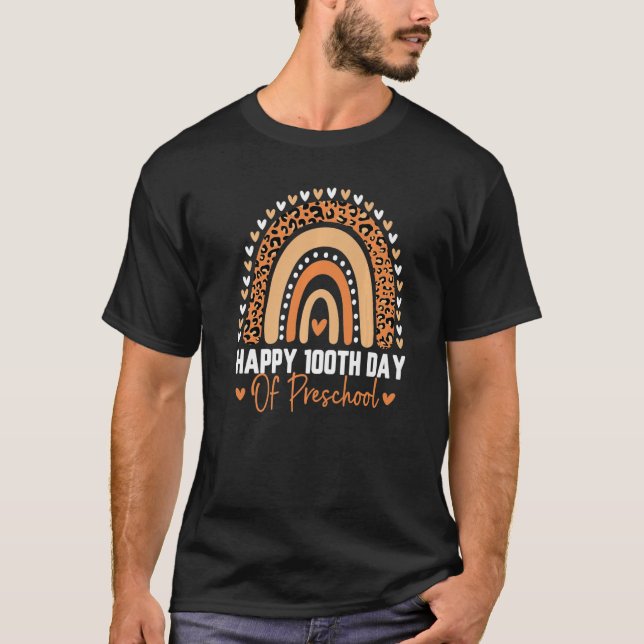 Camiseta 100° Día del Profesor de Preescolar Rainbo (Anverso)