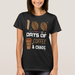 Camiseta 100° Día Del Profesor Escolar 100 Días De Café Y