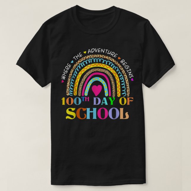 Camiseta 100° Día Del Profesor Escolar - 100 Días Más Intel (Diseño del anverso)