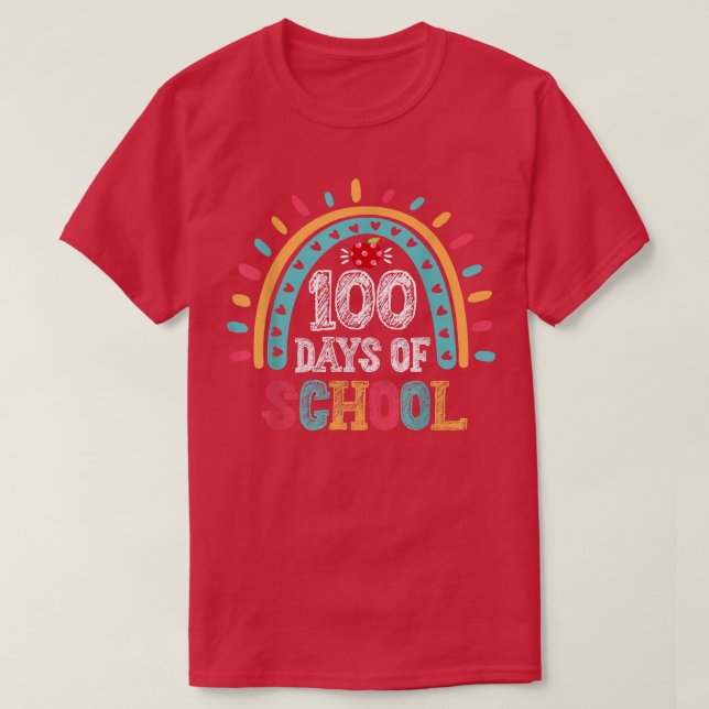 Camiseta 100° Día Del Profesor Escolar - 100 Días Más Intel (Diseño del anverso)