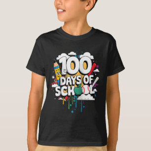 Camiseta 100° Día Gracioso Profesor y campeón; Estudiante 1